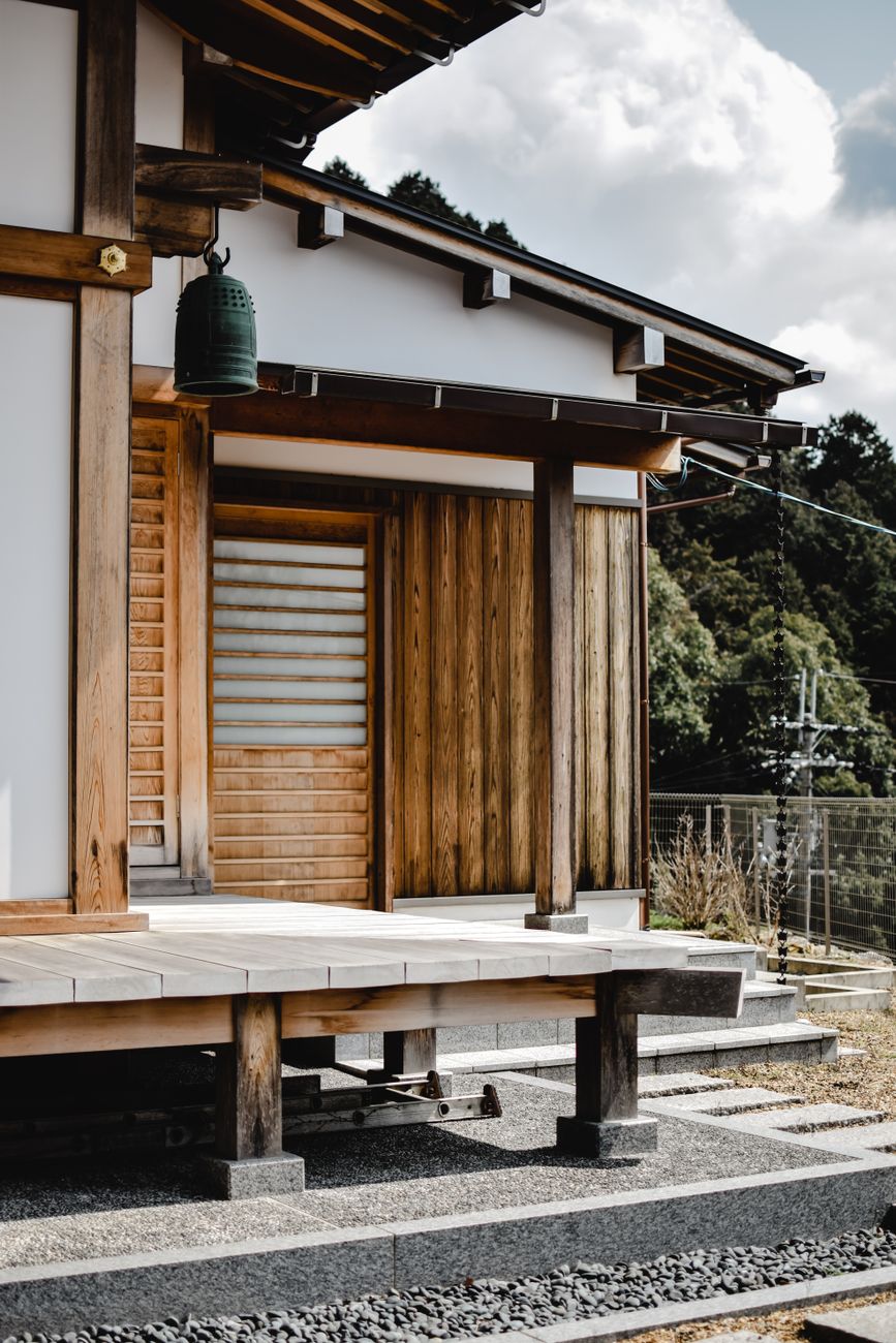 Traditional Japanese wooden ryokan
